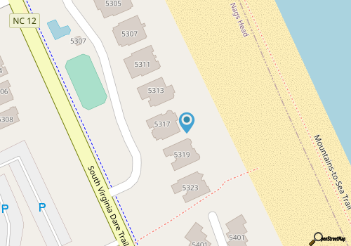 5587- The Sea's Embrace, Beautiful decor & beautiful ocean views at this Nags Head townhome! map location