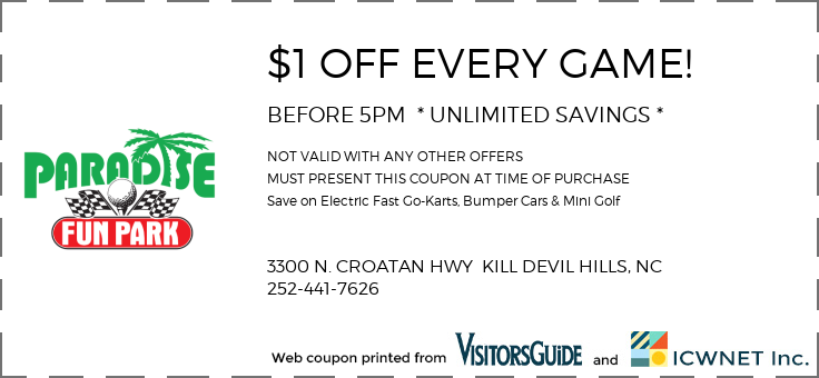 $1 OFF EVERY GAME! BEFORE 5PM  * UNLIMITED SAVINGS *