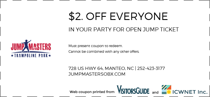 $2. OFF EVERYONE IN YOUR PARTY FOR OPEN JUMP TICKET
