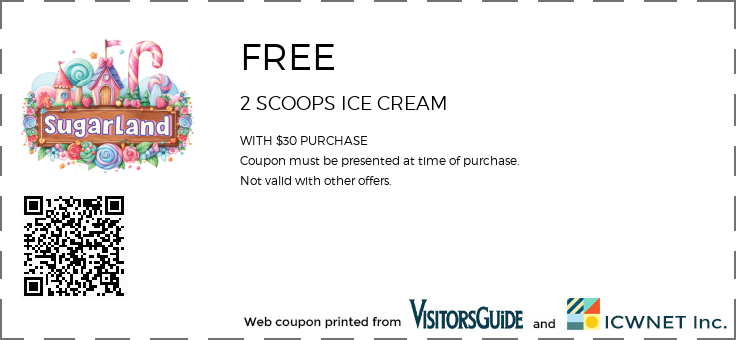 FREE  2 SCOOPS ICE CREAM
